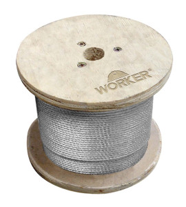 Cabo De Aço 6X7 3/16 Galvanizado 500M 4,8Mm Worker