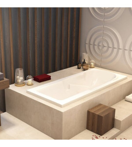 Banheira De Imersão Capri Em Gel Coat Luxo 135cm 60 Litros Branco