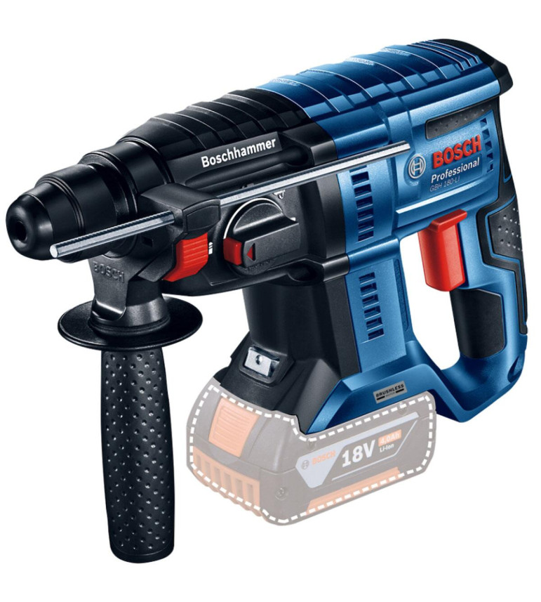 Martelo Perfurador Rompedor A Bateria Gbh 180-Li 18V Bosch