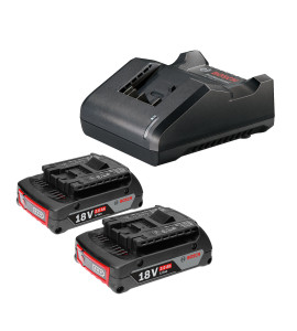 Kit 2 Baterias Gba 18V 2Ah + Carregador De Baterias Gal 18V-20 Bivolt 18V Bosch