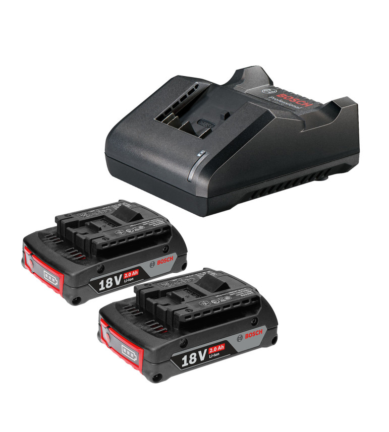 Kit 2 Baterias Gba 18V 2Ah + Carregador De Baterias Gal 18V-20 Bivolt 18V Bosch