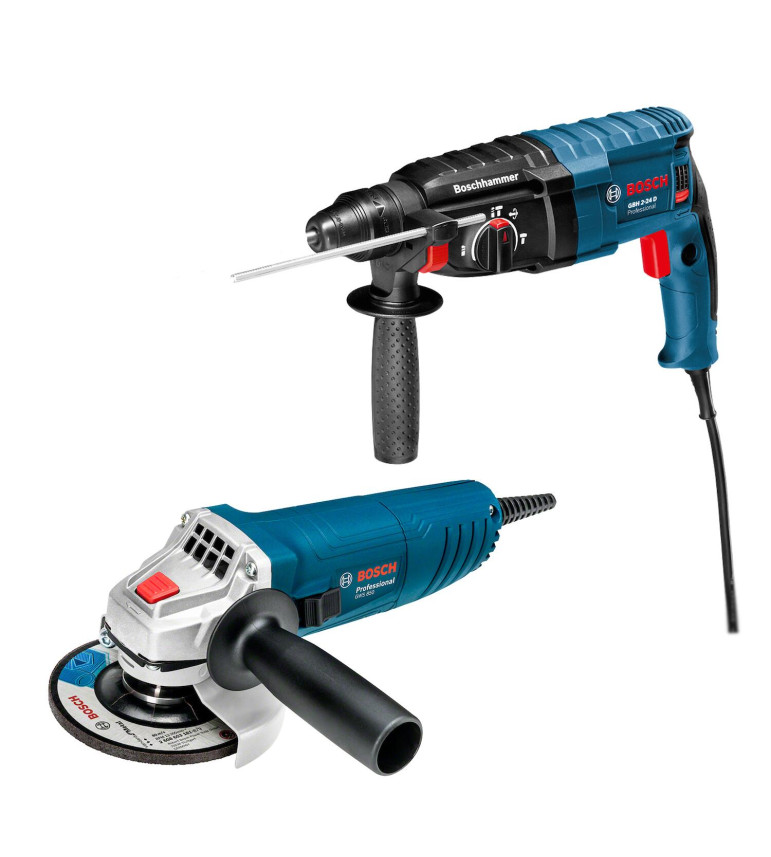 Conjunto Martelete Perfurador Gbh 2-24 D E Esmerilhadeira Gws 850 127V Bosch