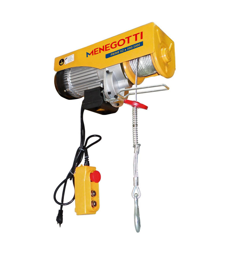 Guincho Eletrico Prime V2 500/1000Kg 220V Mono Menegotti