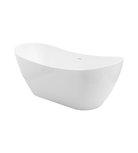 Banheira Freestanding Imersão Acrílico 170 cm Rutilo Pingoo.casa - Branco