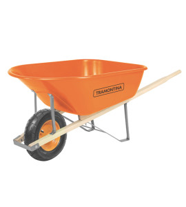 Carrinho de Mão 110L até 120kg Caçamba Plástica Extra Funda Tramontina